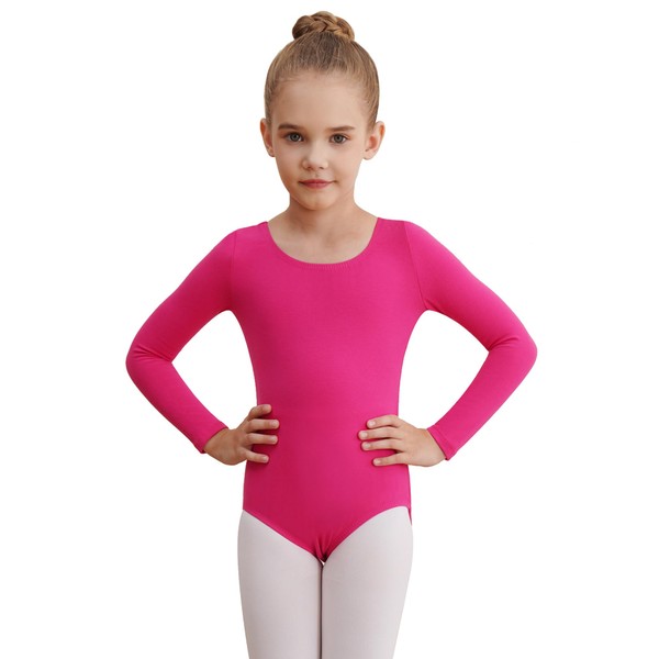 WEGETIT Long Sleeve Leotards for Girls Gymnastics Toddler Ballet Leotard