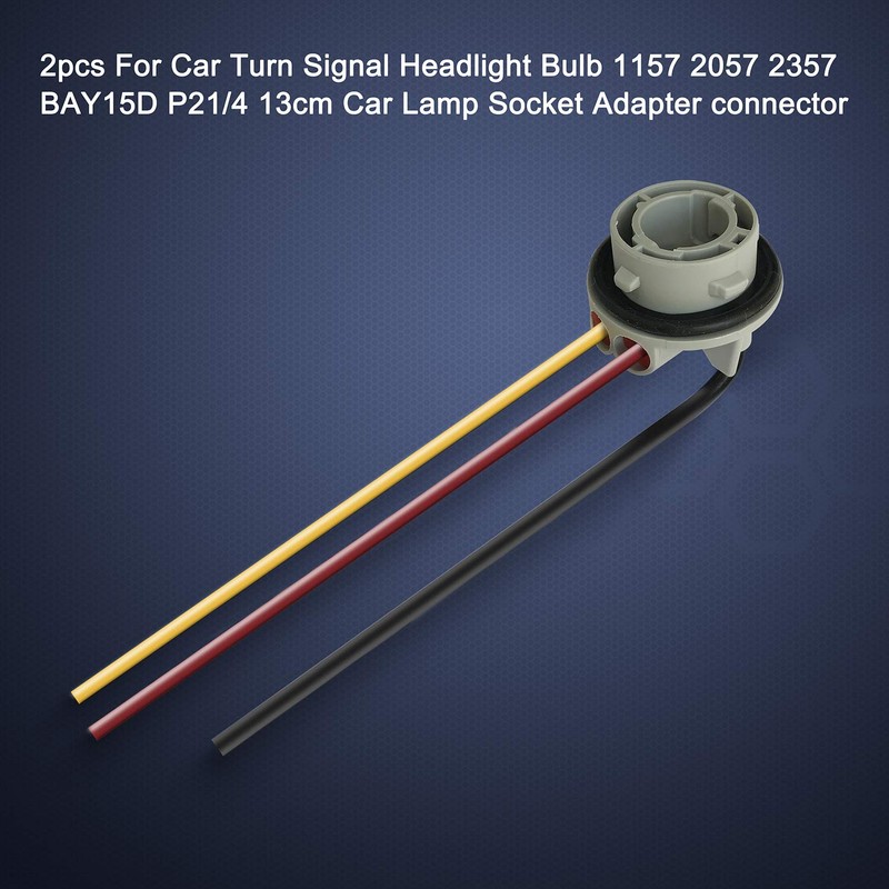 1157 BAY15D Turn Signal Brake Light Bulb Socket Wire Harness