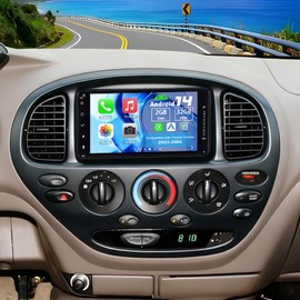 Slakerbe Android 14 Double Din Car Stereo Upgrade Radio for Toyota Tundra 2003-2006, 7" Touchscreen Carplay Android Auto GPS WiFi Bluetooth RDS SWC Mirrorlink Mic Backup Camera (fit Original JBL AMP)