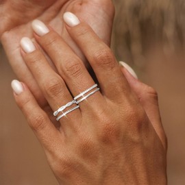 Gold Rings for Women Stackable Ring Set Dainty Promise Wedding Engagement Rings for Women Trendy Jewelry Gifts