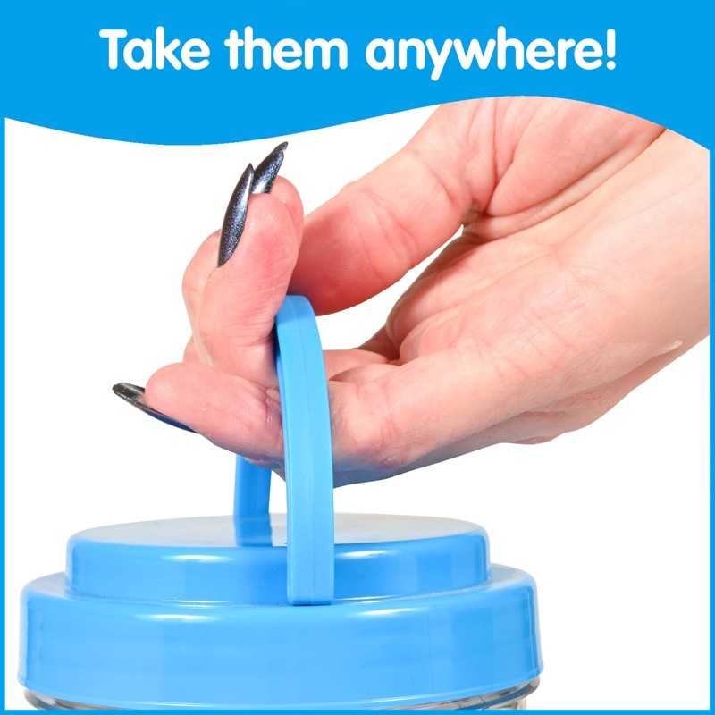 edxeducation Transparent Pattern Blocks | Mini Jar | Plastic Pattern