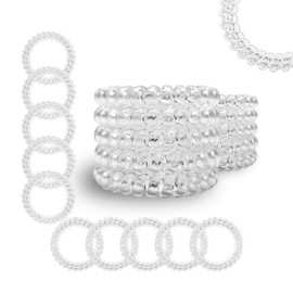 Specora - Spiral Haargummi 10er Pack - 5cm TPU transparent
