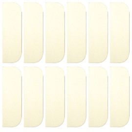ITROLLE 12PCS 3.5 Inch Hinge Repair Kit Wooden Plate Door Hole Cover Filler Plate Repair Plate Hinge Kitchen Cabinet Hinges Cabinet Door Hinge Door Hole Cover Plate Wooden Hinge Filler Plates
