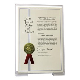 Better Display Cases Clear Acrylic Patent Table Top Display Case - 8.5"(L) x 0.5"(D) x 12"(H) (A134)