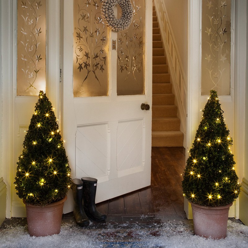 Lights4fun 100er LED Lichterkette warmweiß grünes Kabel Innen Außen mit