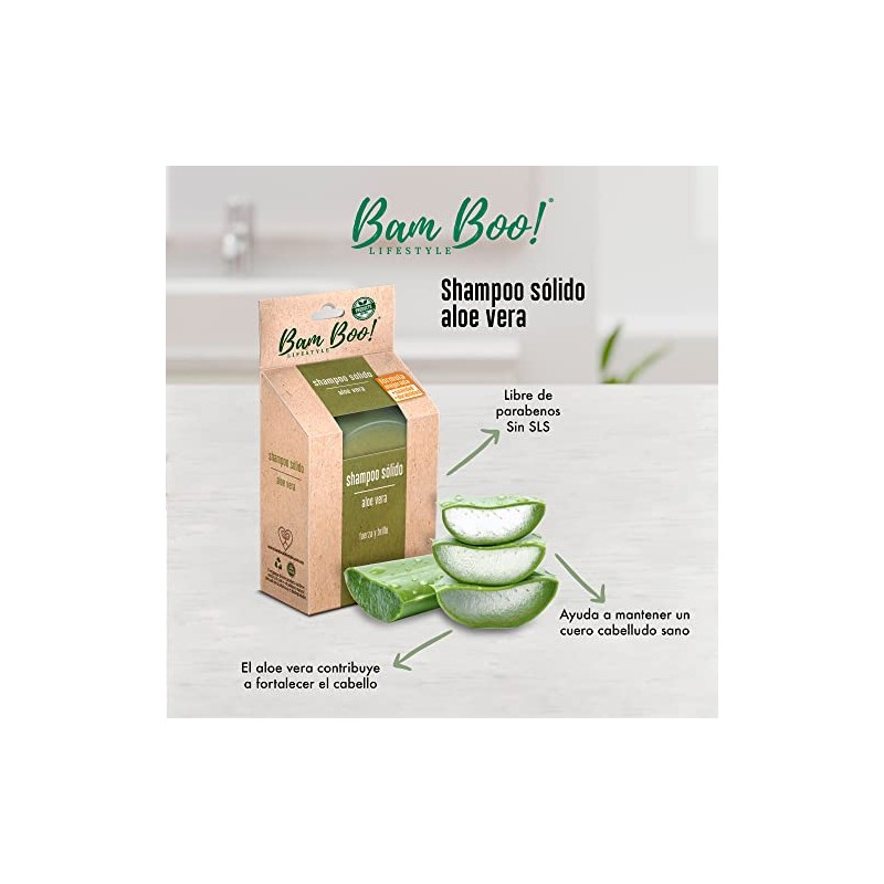 5 Pack Shampoo Sólido Artesanal Aloe Vera 80 Gr Bam