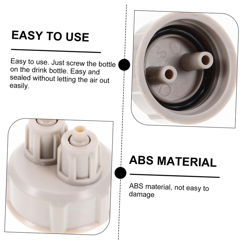 ORFOFE Aquarium Co2 System Pro Tube Guage Bottle Cap Air