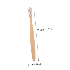 IWOWHERO 2Pcs Bamboo Toothbrushes with Soft Bristles for Adults Natural Tooth Brush Bristles Sustainable Oral Care