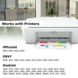 61XL Ink Cartridge 2-Pack Replacement for HP Ink 61 Black Color Combo Pack XL HP61 HP61XL to Envy 4500 5530 4502 4501 officejet 4630 4635 4632 deskjet 1000 1010 1510 2540 3050 3510 2542 3512 Printer