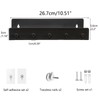 Echehi 5 Hooks Metal Key Holder with Shelf, 3 Way