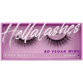 KARA BEAUTY Style L9 Hellalashes 8D Faux Mink Lashes Lightweight Synthetic Fiber in 8 Dimensional Layers NEWPORT - Short Natural Beauty, 1 Pair