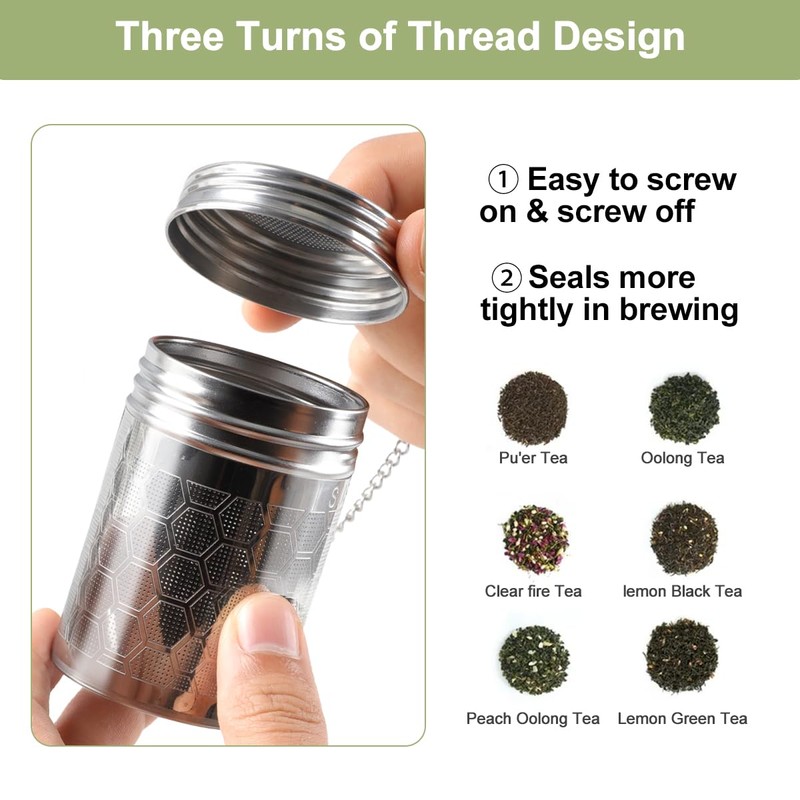 Extra Large Stainless Steel Twist Lock Mesh Tea Ball Tea