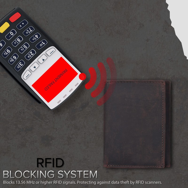 Tri fold Leather Wallet for Men with RFID | Slim