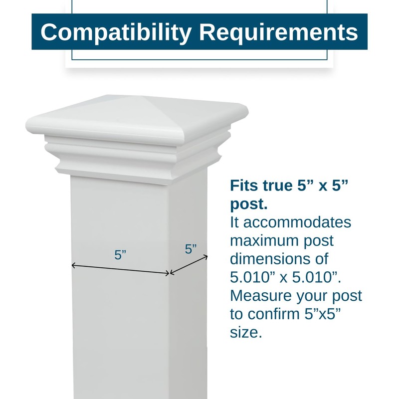 Weatherables 5x5 Post Cap – Weatherproof Premium Outdoor Vinyl Post