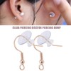 Pack of 100 Earring Backs Transparent Piercing Disc Piercing for