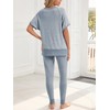 Famulily Pajamas Set for Women 2 Piece Short Sleeve Lounge