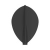 8 Flight Black Teardrop Shape Pro Dart Flights for Darts