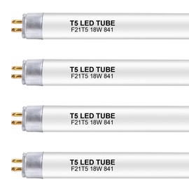 Kixdorbol 34 Inch F21T5/CW LED Replacement Bulbs, 4100K Cool White, T5 LED 18 Watts Replace Fluorescent Bulb with LED, Replacement Tube for Counter and Cabinet Fixture, 4 Pack