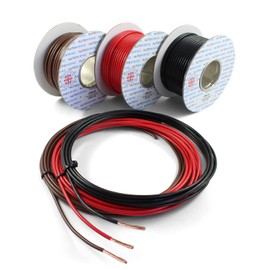 50 AMP Rated 6mm² Single Core Stranded Copper Cable 12v 24v Thin Wall Wire (10M 20M 30M 100M) (Black, 5 Metre Coil)