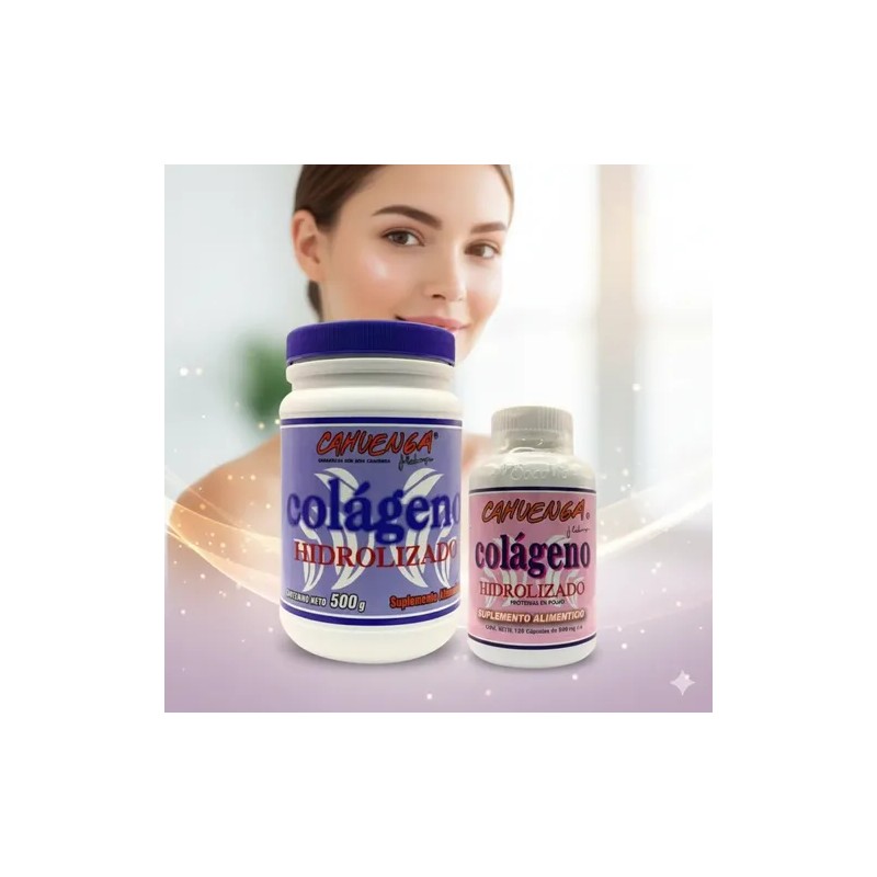 Pack Colágeno Hidrolizado Cahuenga 500g Polvo Y Cápsulas