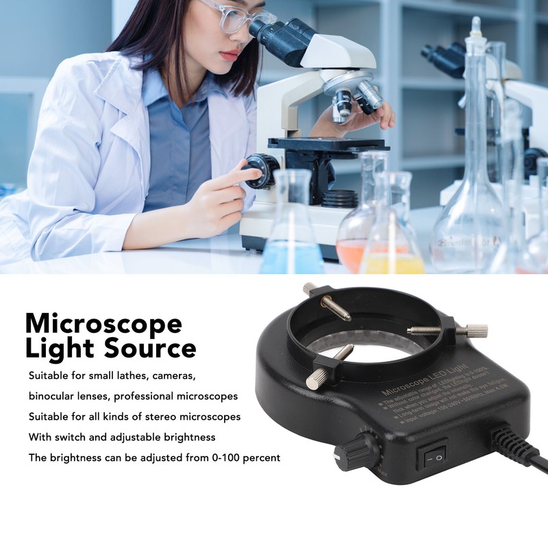 Microscope LED Light Source Professional Adjustable Brightness LED Microscope Lamp