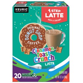 The Original Donut Shop One Step Cinnamon Toast Crunch Latte, Keurig Single Serve K-Cup Pods, 20 Count