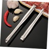 ULTECHNOVO 2Pcs Stainless Steel BBQ Tongs Reusable Kitchen Serving Clips