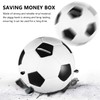 Toyvian Soccer Ball Piggy Bank: Vinyl Football Shaped Coin Bank,
