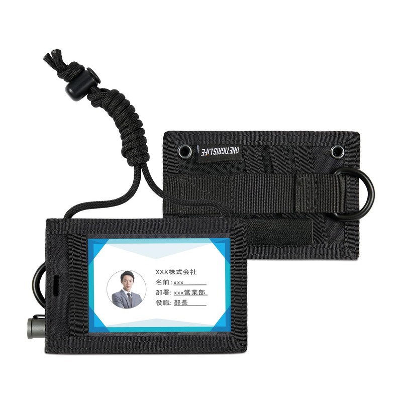 OneTigris ID Card Holder with Pen Holder, Neck Holder, Card