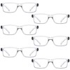 LUR READING GLASSES 6 Pack Spring Hinge Comfort Plastic Readers