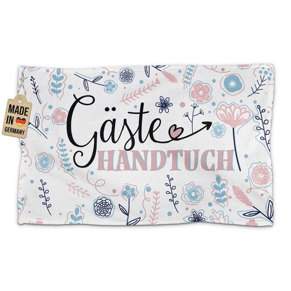 PR Print Royal Guest Towel with Floral Motif, Printed Towel,