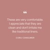 Cora 100% Organic Cotton Topsheet Period Liners (42 Regular Period