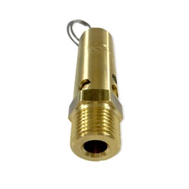 Brass, 1/2" NPT Industrial Hard Seat Safety Pressure Relief Valve, Made In The USA (140 PSI / 281 SCFM)