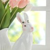 Glitzhome Elegant Easter Bunny Table Statue Decorations Set of 2