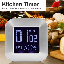 Nikou Touch Screen Kitchen Timer Digital Timer with Large LED Display Electronic Cooking Reminder