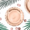Luck and Luck Themed Party Wedding Paper Plates, Rose Gold,
