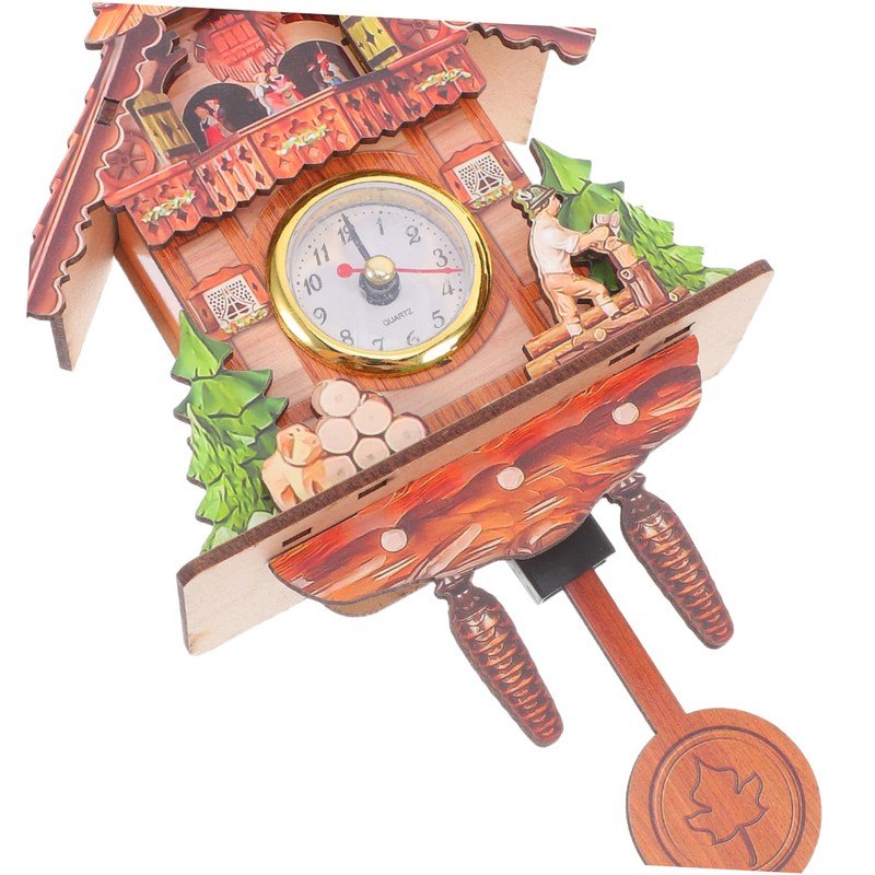Alipis Wooden Wall Clock Classic Cuckoo Clock Silent Sweep for