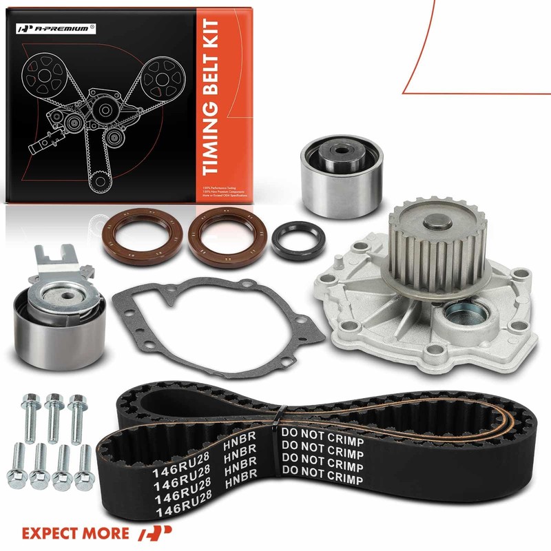 A-Premium Engine Timing Belt Kit with Water Pump Compatible with