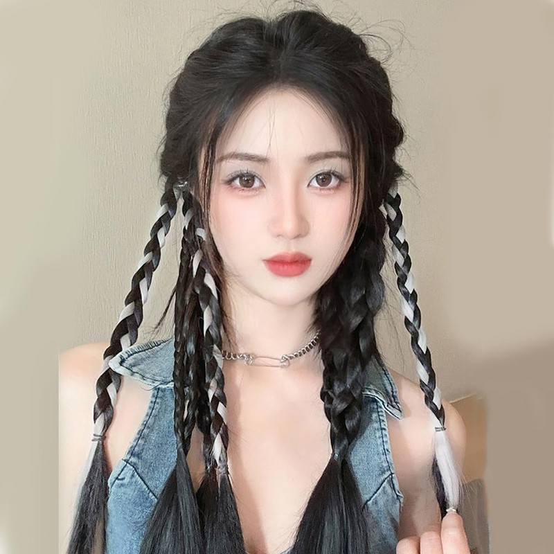 GIGIBO Hair Extension, 4 Braid, Color Extension, Braid, Daughter, Dance,