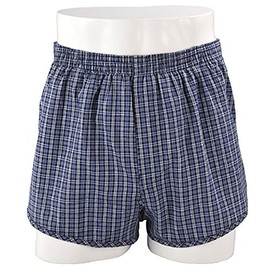 Little Leak Countermeasure Trunks Light Incontinence Pants, Set of 2 (L), Brown and navy plaid