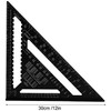 Hezhu 12" Ruler Metric Aluminum Alloy Speed Square Roofing Triangle