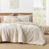 Litanika Oversized King Comforter Set 128x120, 3 Pieces Beige Super