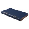 allcoupon A5 Refillable Leather Notebook, Blue Hardcover Notebook Daily Planner,
