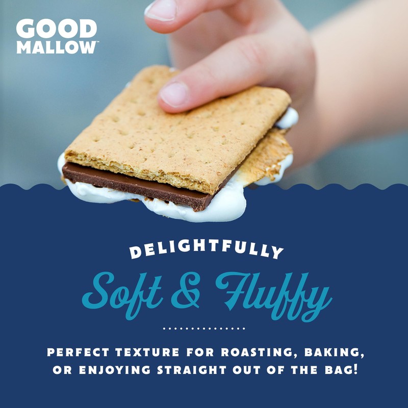 GoodMallow Vegan Marshmallows - Large Kosher Gluten Free Dairy Free