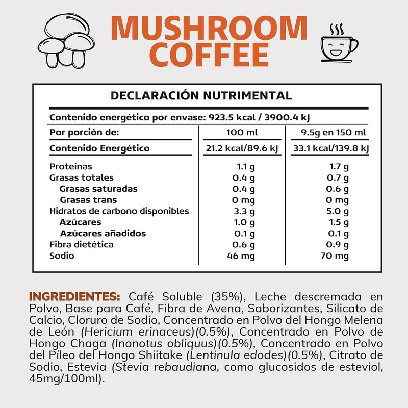 Café Soluble Adaptogénico BEYOND VITAMINS – Con Melena de León,