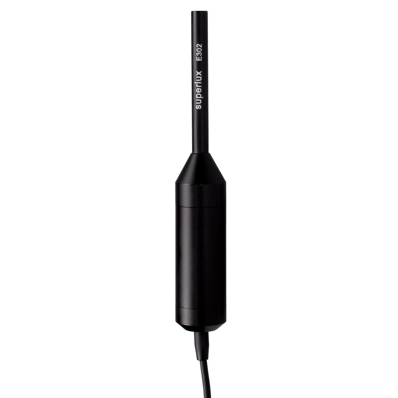 Superlux Measurement Omnidirectional Condenser Microphone Plug-In Play Black E302