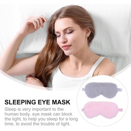 Máscara de Ojos de Felpa para Dormir 2 Piezas, Antifaz Relajante para Mujeres y Niñas, Cubre Ojos para Aliviar Estrés en Tren y Reuniones