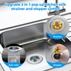 Hibbent Kitchen Sink Plug,Kitchen Sink Strainer and Stopper Combo,with 2