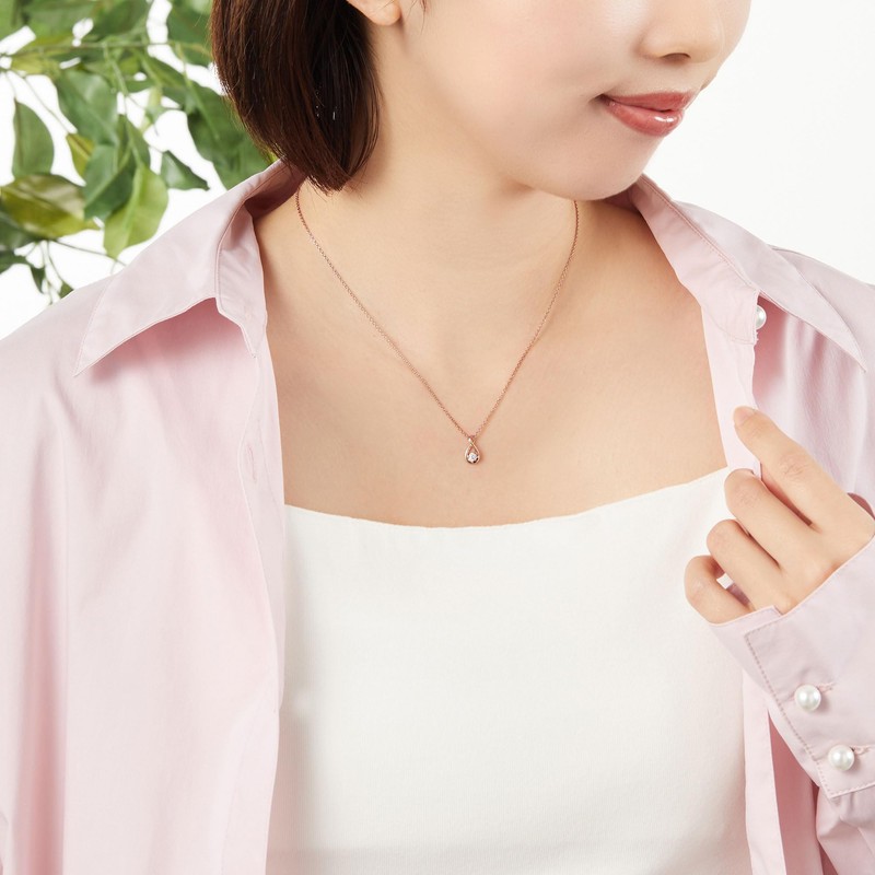 VA Vendome Aoyama SV925 Drop Motif Necklace GS_N023140CZ, Silver