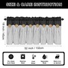 ASPMIZ Cotton Linen Kitchen Valance Curtains, Boho Rustic Button Linen